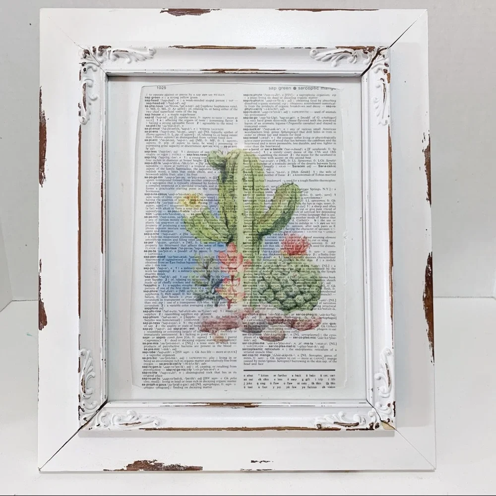 Dictionary Art Print Cactus Succulent Desert, Vintage Art Print